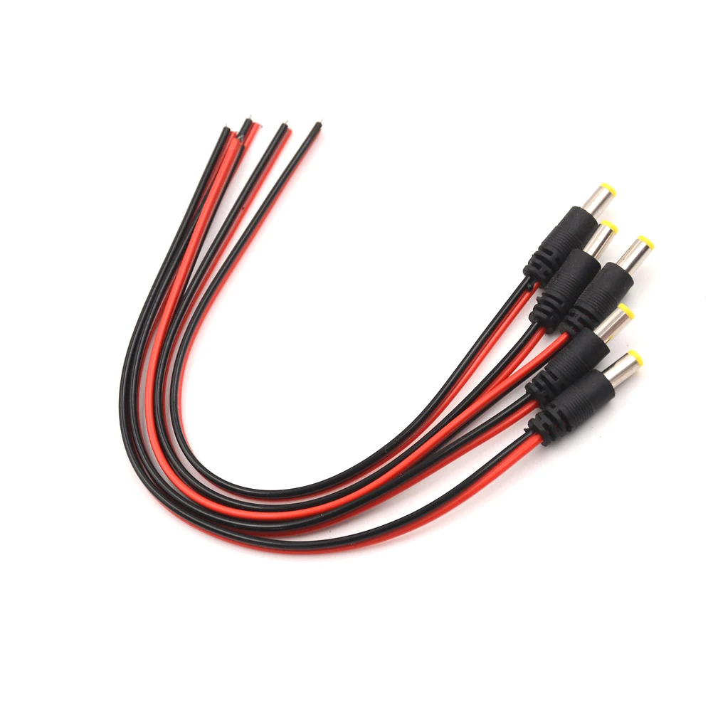 5pcs 5.5*2.1mm Male Plug DC Power Cable Jack LED For Security Camera | Обустройство дома