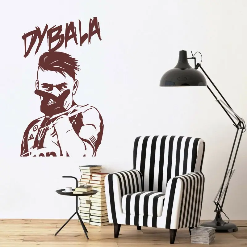 CHM Portero de futbol etiqueta engomada del jugador Deportes Futbol coche cascos nombre dybala деколь 1221|Наклейки на стену| |