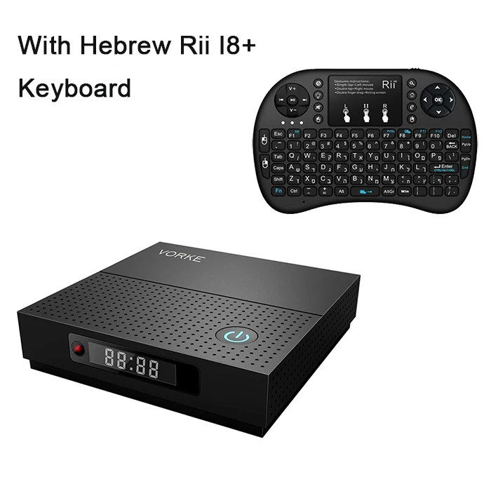 VORKE Z6 Plus Android 7.1.2 Smart tv BOX Amlogic S912 3GB DDR3 32GB eMMC 4K tv BOX 5,0 AC wifi 1000M Bluetooth 4,1 - Цвет: with rii i8