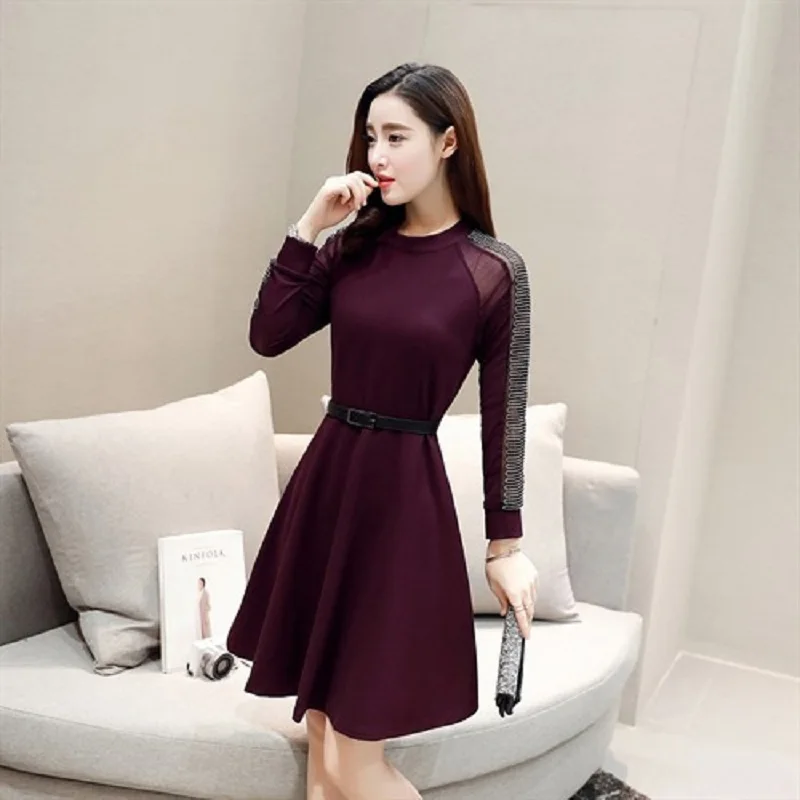 Весеннее скульптуры женское платье пикантные Повседневное Vestidos длинный рукав