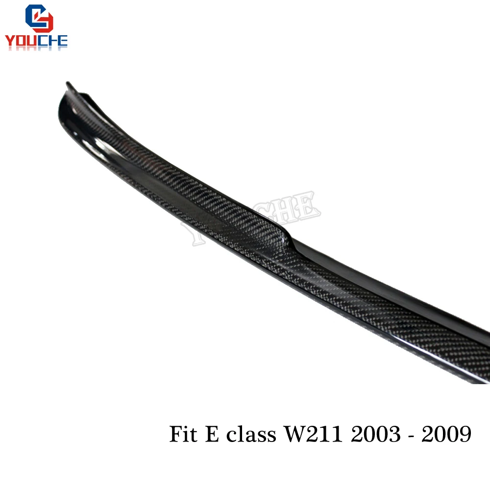 Крыло заднего спойлера W211 AMG из углеродного волокна для Mercedes E Class 4 door Sedan 2003 2009 E200
