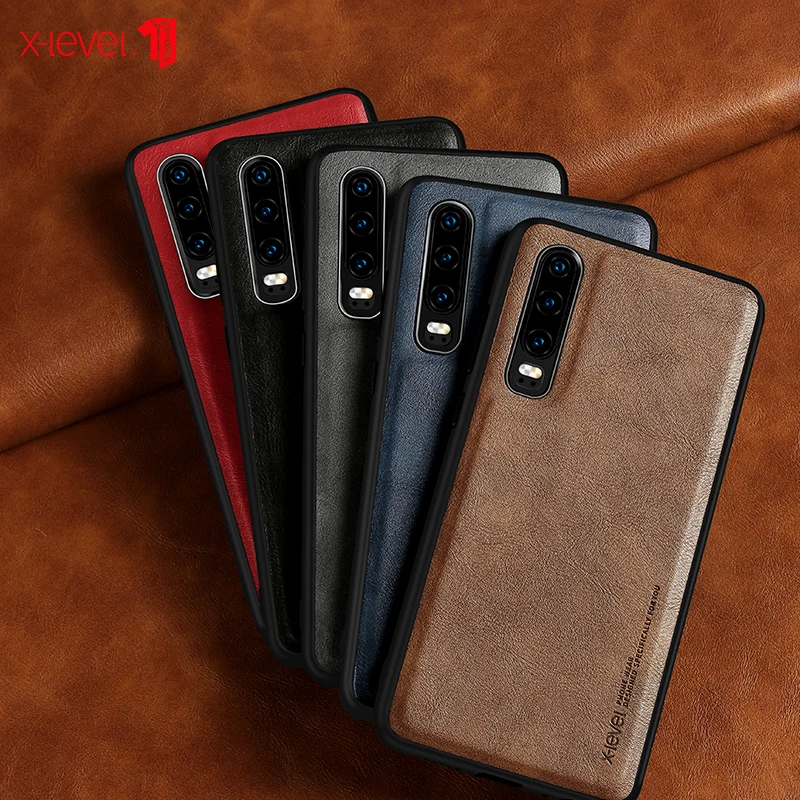

Кожаный чехол X-level для Huawei P30 Pro, оригинальный мягкий силиконовый чехол из ТПУ для задней панели телефона Huawei P30, чехол