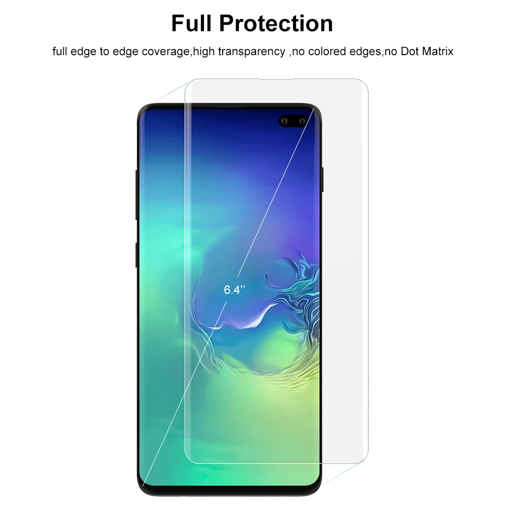 УФ стекло для Samsung Galaxy S10 Plus защита экрана закаленное S10Plus изогнутая защитная