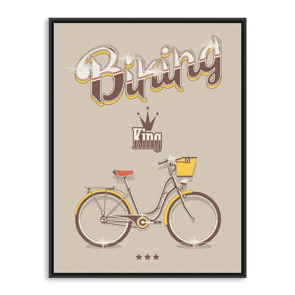 Винтажная ретро фотография велосипеда A4 большой художественный постер