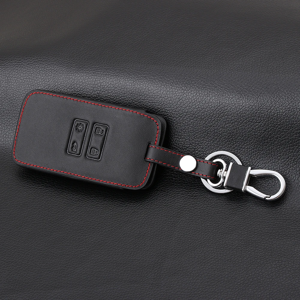 Чехол для автомобильных ключей из натуральной кожи подходит Renault Koleos Kadjar