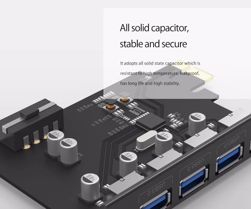 ORICO 4-Порты и разъёмы USB 3,0 PCI Express адаптер карты расширения PCI карта USB3.0 концентратор расширитель PCI-E карта Поддержка Mac OS