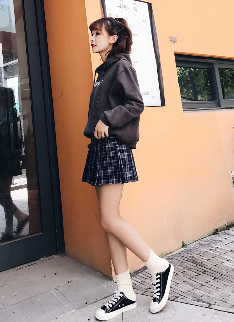 XS-3XL Harajuku Для женщин Мода Лето Высокая талия плиссированная юбка ветер Косплэй клетчатая юбка Kawaii женские юбки