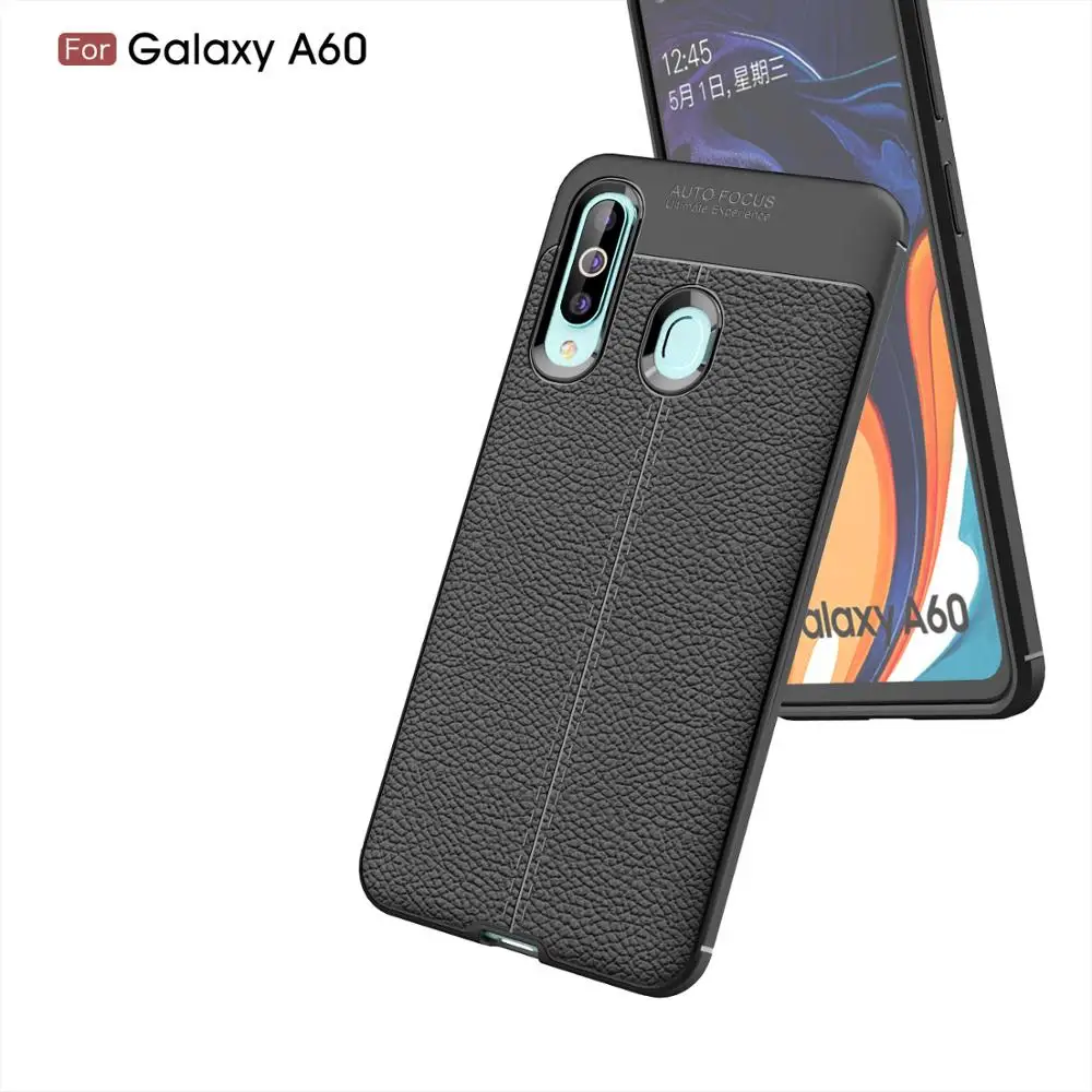 For Samsung A60 2019 Case Cover Leather Silicone Soft TPU Phone Cases Capa Galaxy A 60 A606F A606 SM-A606F |