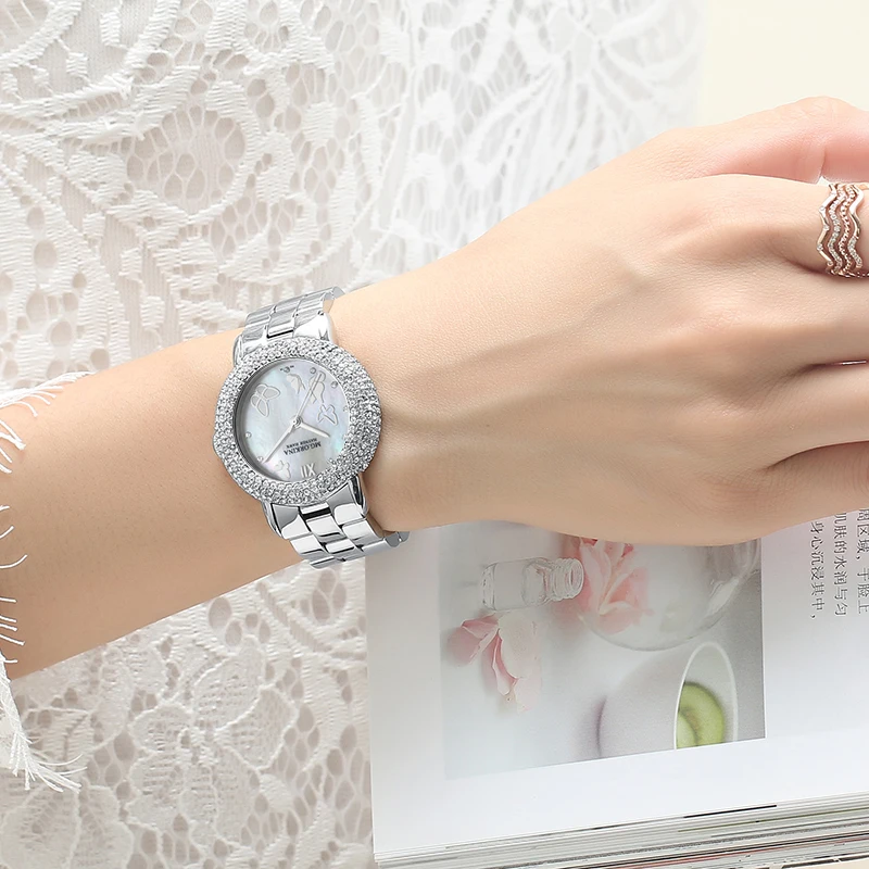 ORKINA роскошные женские наручные часы из нержавеющей стали водонепроницаемые