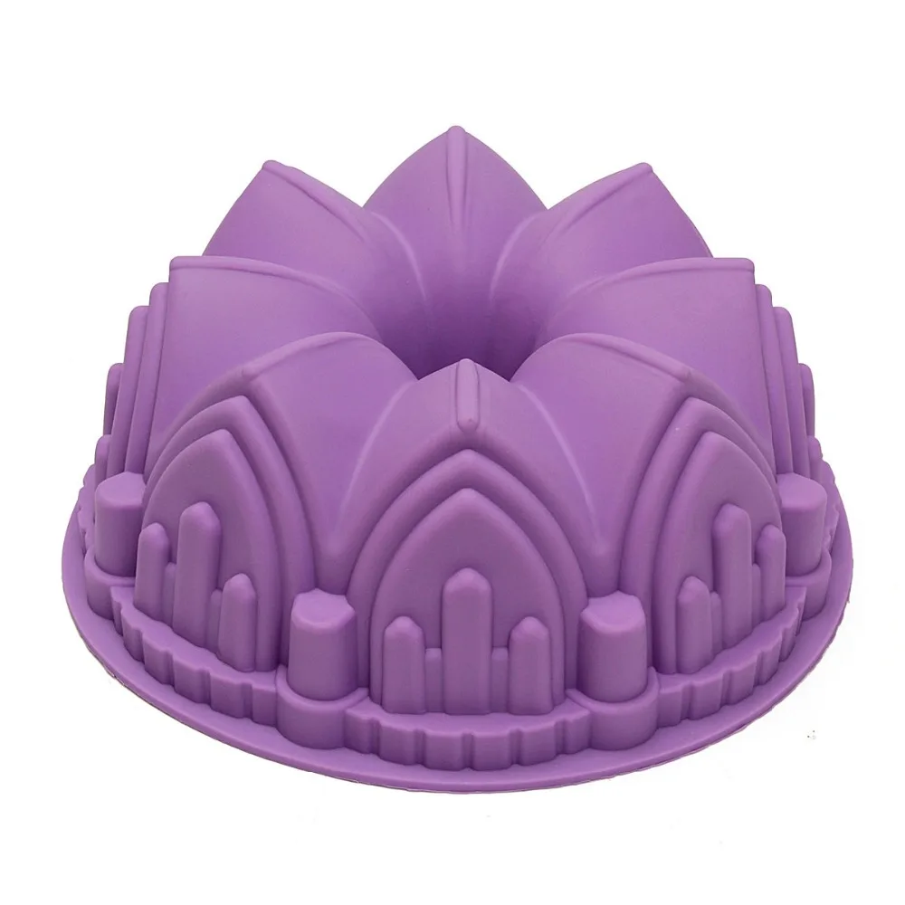 1 шт. большой Корона Форма силиконовая форма для выпечки в форме цветка 3D торт ко