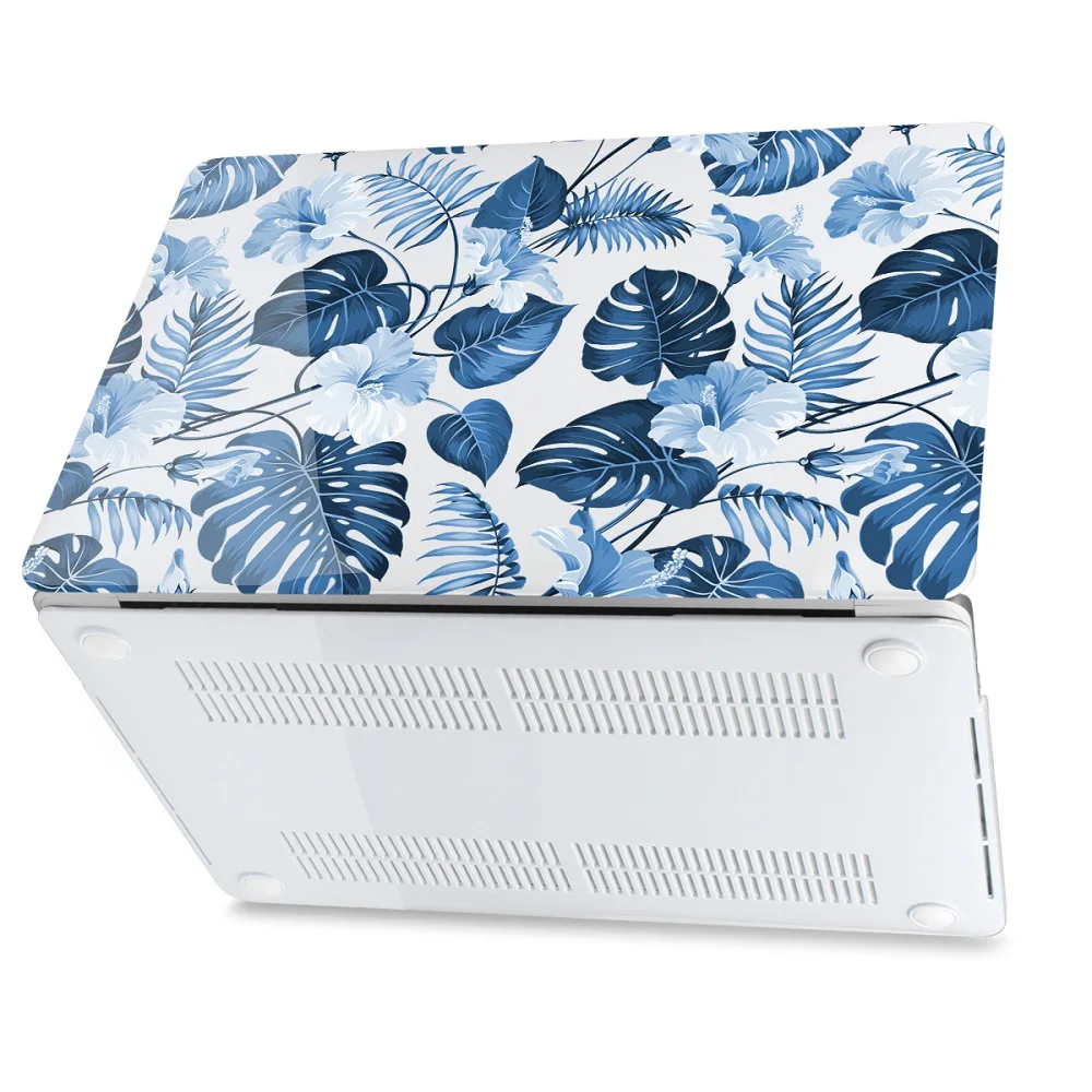 Летний стиль листьев узор Жесткий чехол для Macbook Air 11 12 13 Laptop Sleeve Mac book Pro 13 15 A1989 A1706 с retina