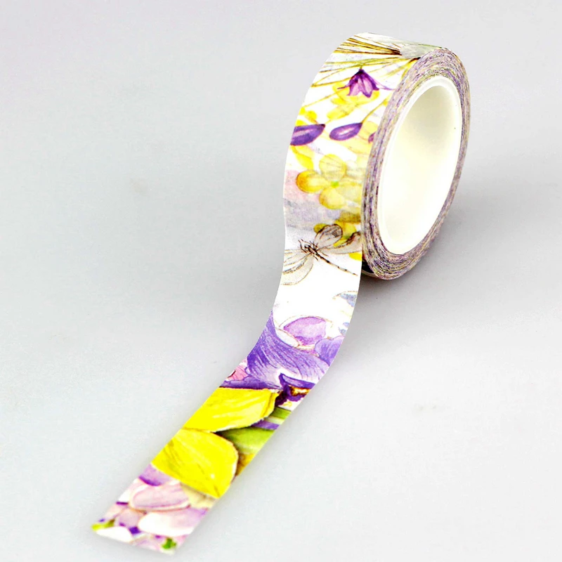 

Summer Japanese Washi Tape Tropical palm leaves Flower Flamingo Stamp Masking Tape Adhesive Stickers Decor Stationery 1.5cm*10m