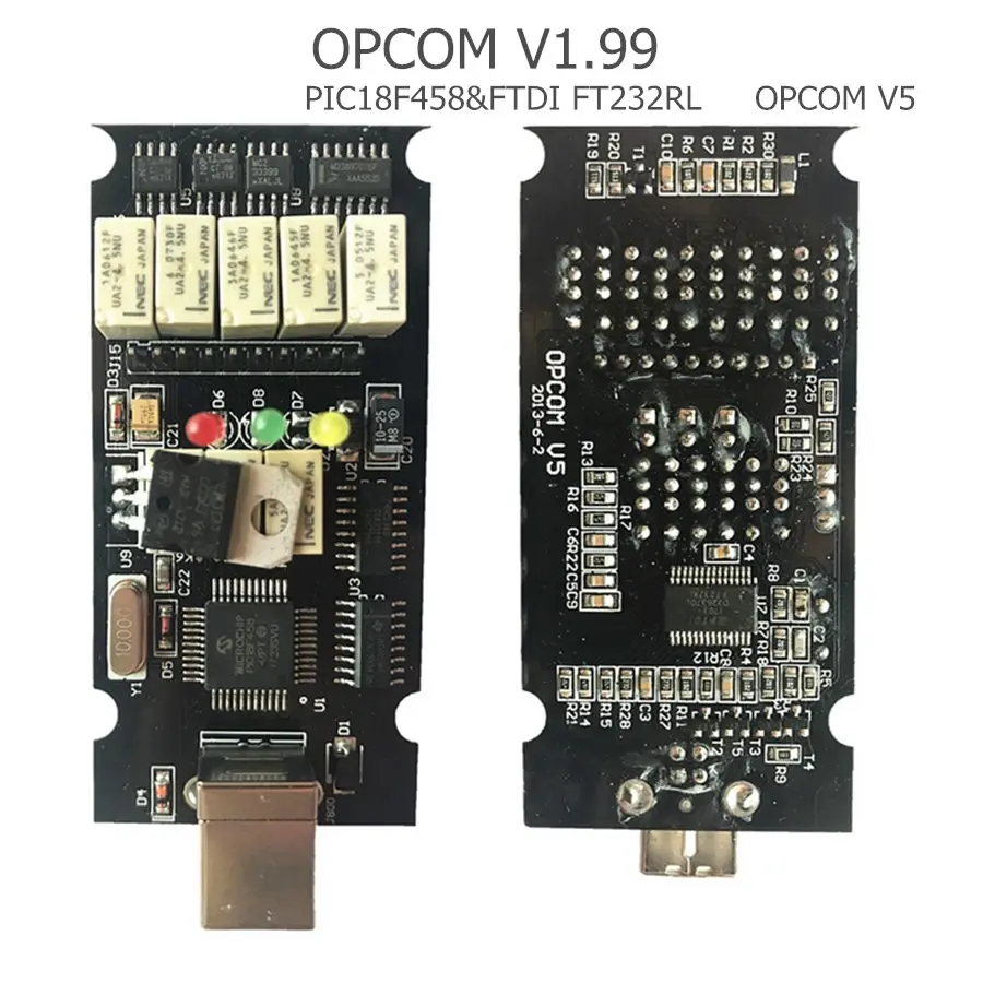 Прошивка V1.99 OPCOM 1 99 для Opel OBD2 OP COM/OP COM диагностический инструмент с чипом PIC18F458 FTDI