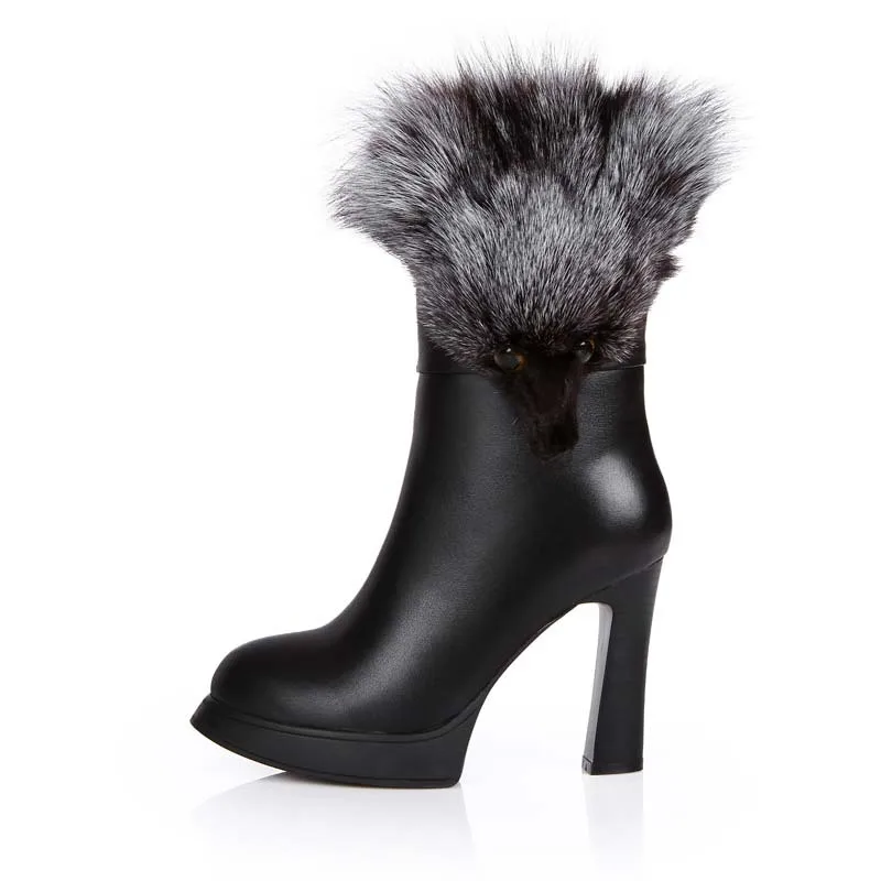 ENMAYLA/Новые сапоги на платформе женские до середины икры высоком каблуке