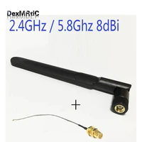 2 4ghz 5 8ghz 8dbi omni wifi antenna dual band with rp sma male connector rf ipx u fl switch rp sma female pigtail cable