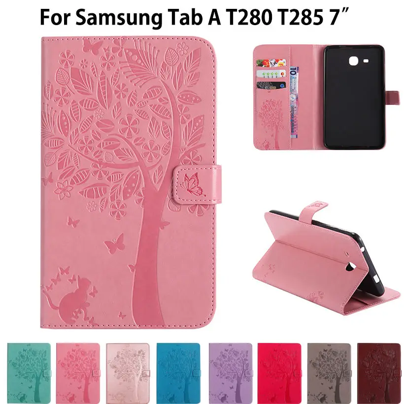 Чехол Fundas для Samsung Galaxy Tab A a6 7 0 телефон T280 T285 дюймов чехол планшета кошка дерево