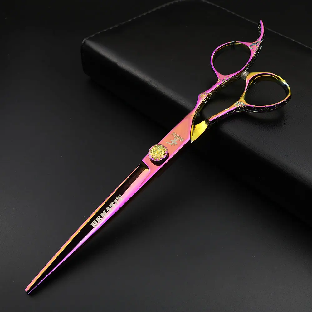 

7 inch rose hair cutting scissors barber shop hairdressing scissors Japan 440C scissors