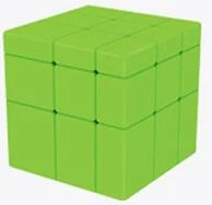 Green Новые QiYi 3x3x3 зеркальные блоки магический куб соревнования скорость головоломка Кубики Игрушки для детей cubo magico - Цвет: Green