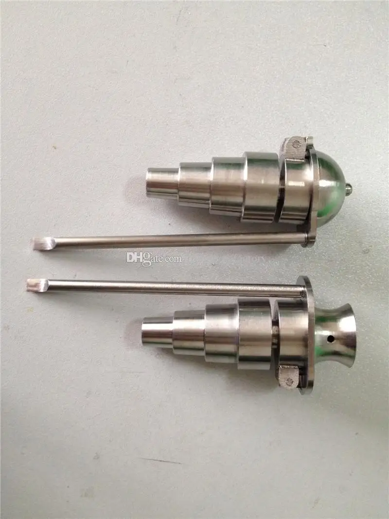 

Universal Domeless Titanium Nail 10mm -14mm - 18mm Adjustable Male or Female with baseball OR gentleman hat carb cap