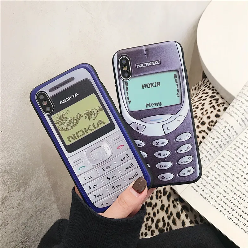 Чехол для телефона для IPhone 11 Pro X XS Max XR 6 6S 7 8 Plus Ретро Силиконовый противоударный чехол TPU мягкий чехол для телефона Nokia
