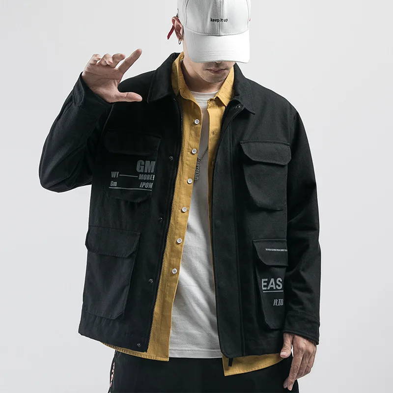 Осень 2019 новый уличный повседневный мужской стиль сафари верхняя одежда модные