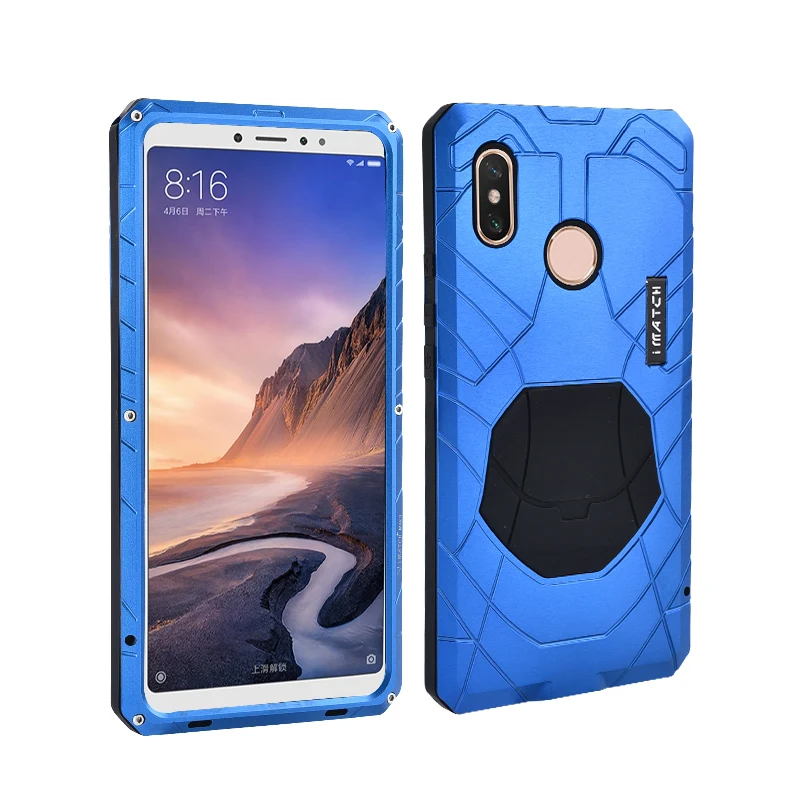 Повседневный водонепроницаемый чехол для Xiaomi Mi Max 3 Роскошный противоударный алюминиевый Металл+ Защитная силиконовая крышка Xiaomi Mi чехол Max3
