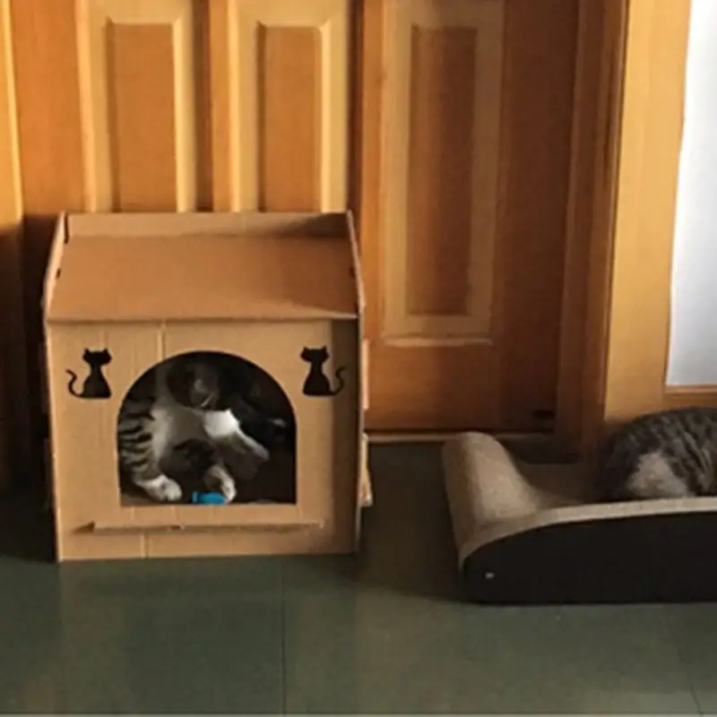 Кошка Когтеточка котенок кошка домик-образное гнездо спальная кровать лапа шлифовальные жевательные игрушки