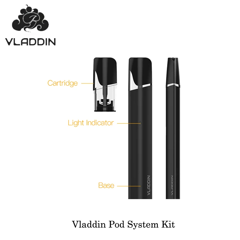 20 шт./лот электронные сигареты Vladdin система Комплект Vape 1,5 мл Pod система 12 Вт 350 мАч картридж с испарителем VS JUSTFOG MINIFIT C601