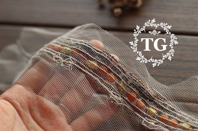 Тяжелый с бисером и кружевом воротник вышитая кружевная ткань воротник кружевные цветы аппликация на вырез горловины
