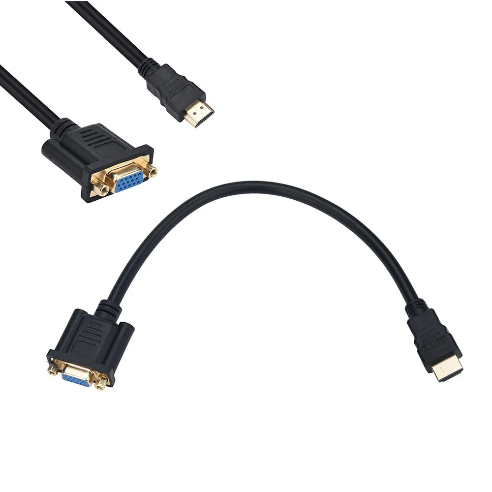 2019 Full HD 1080P HDMI штекер к 15 контактному VGA разъему переходник кабель для HDTV 29 #|Кабели