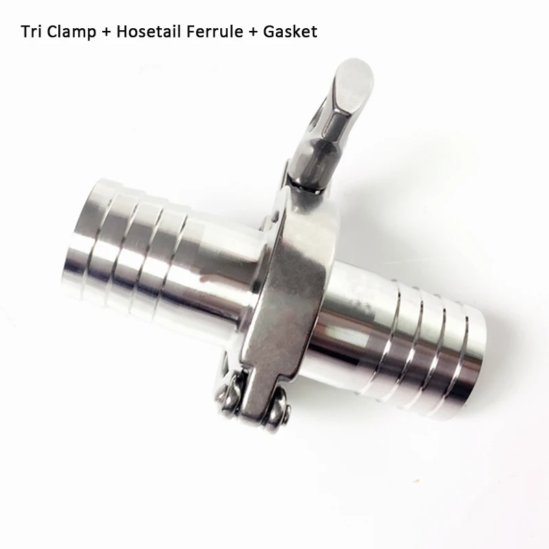 1/2 &quotдо 4&quot Hosetail металлический наконечник адаптер + Tri Зажим силиконовый