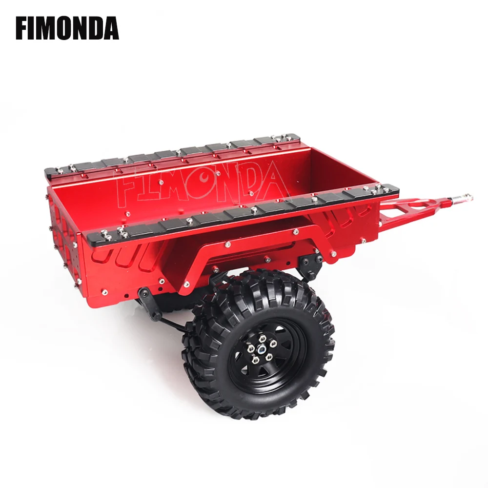 Металлический прицеп на радиоуправлении платформа грузовик для 1/10 RC Cralwer Axial SCX10