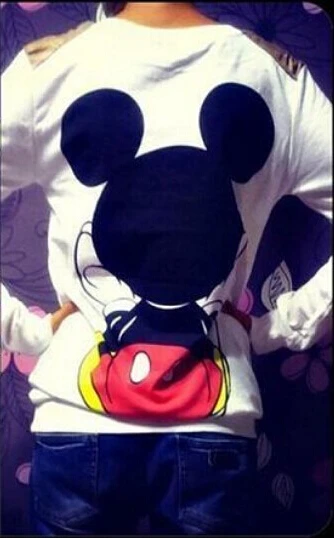 2017 New Spring Autumn Women/Girl minnie Mouse Print Suit cotton Women Cartoon Sweatshirt Hoodies Pullovers Tracksuit S-XL | Женская
