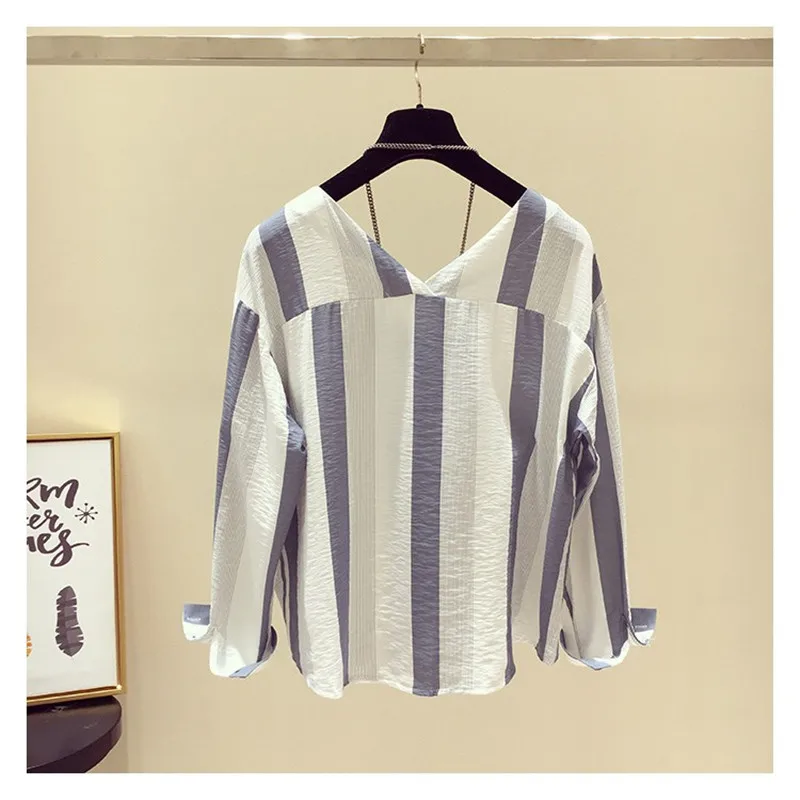 Женская Свободная шифоновая рубашка MSSNNG в Вертикальную Полоску с длинным