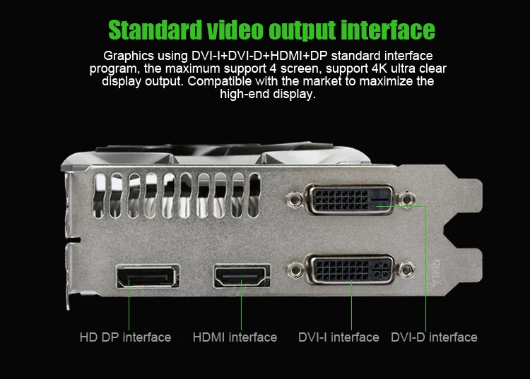 Veineda видеокарта GTX760 2 ГБ GDDR5 256Bit 6004 МГц Настольный ПК DVI HDMI PCI Express 3,0 прочнее GTX950, GTX750Ti