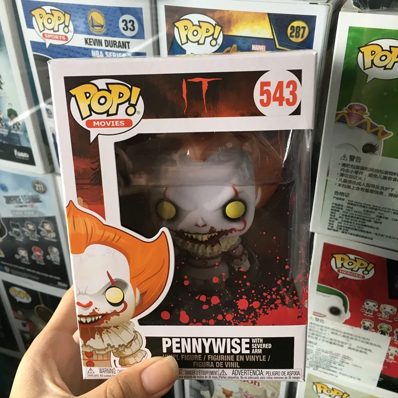 Эксклюзивный FUNKO POP официальный ужас: это Pennywise с отрубленной рукой Виниловая фигурка Коллекционная модель игрушки