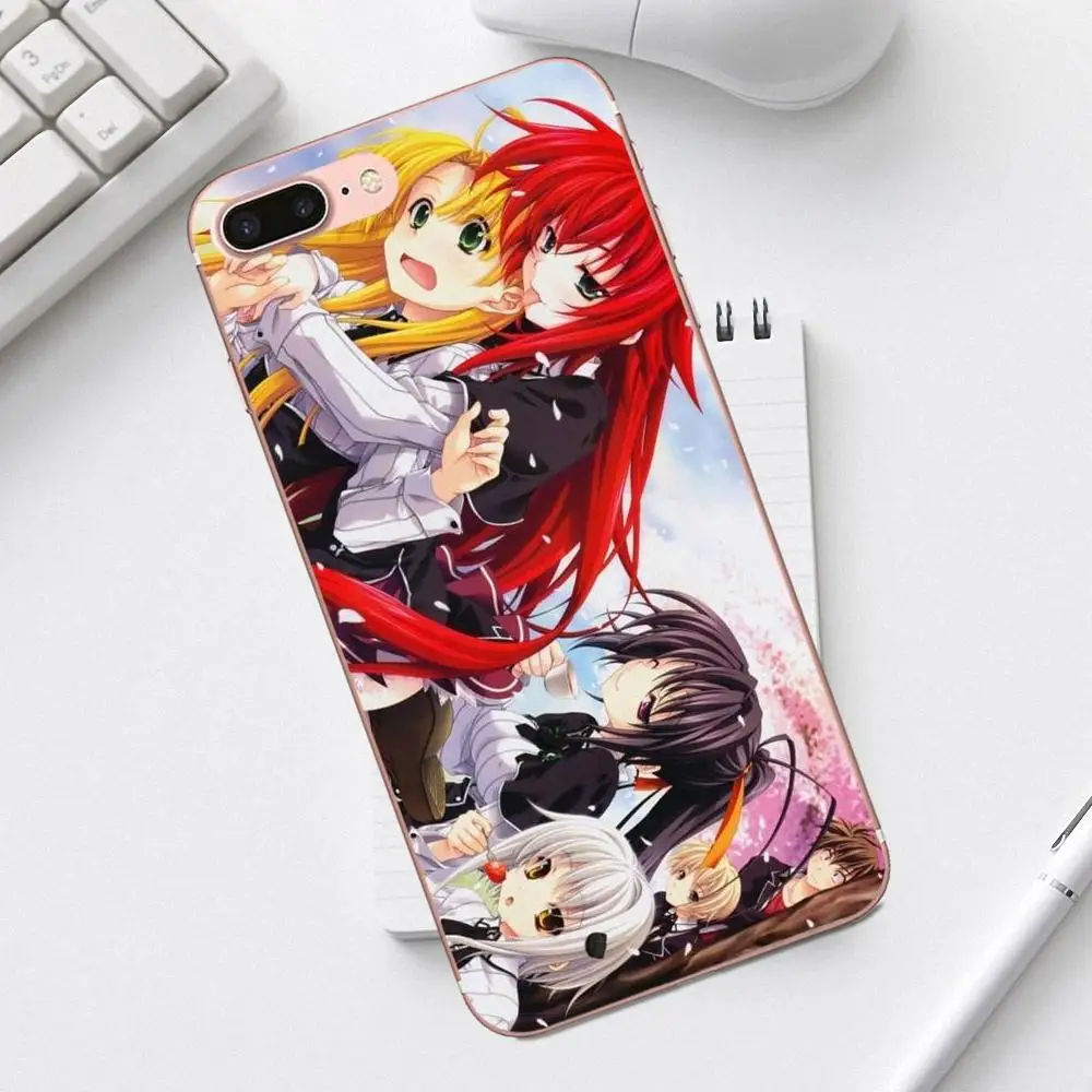 as picture Мягкий чехол qdoupz для iPhone 4 4S 5 5C SE 6 6S 7 8 Plus X XS Max XR Galaxy A3 A5 J1 J3 J5 J7 Akeno Rias Gremory High School Dxd - Цвет: as picture