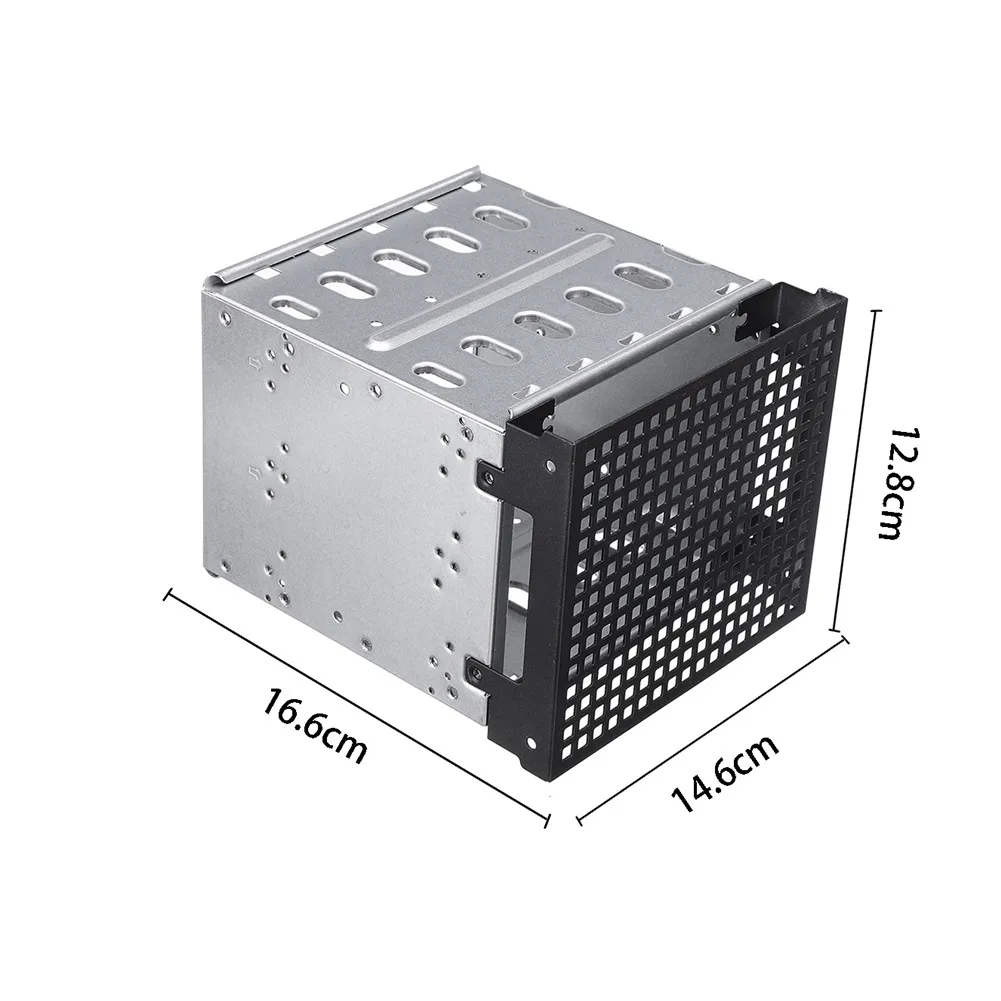 5,2" до 5x3,5" SATA SAS HDD Cage Rack Жесткий драйвер лоток Caddy с вентилятором