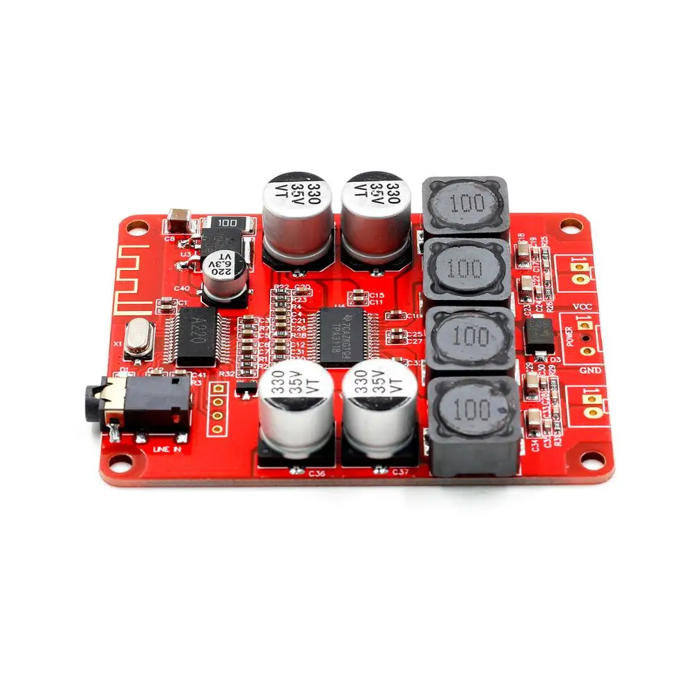 Bluetooth 5 0 приемник TPA3118 стерео плата цифрового усилителя 30 Вт для 4-8ом динамика 8 ~ 26