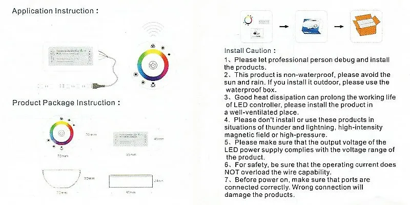 5 м/10 м/15 м/20 м IP20/IP65 Водонепроницаемый 5050 RGB набор светодиодных лент+ 7 клавиш 2,4 г Беспроводной RF сенсорный контроллер+ 12 В адаптер питания