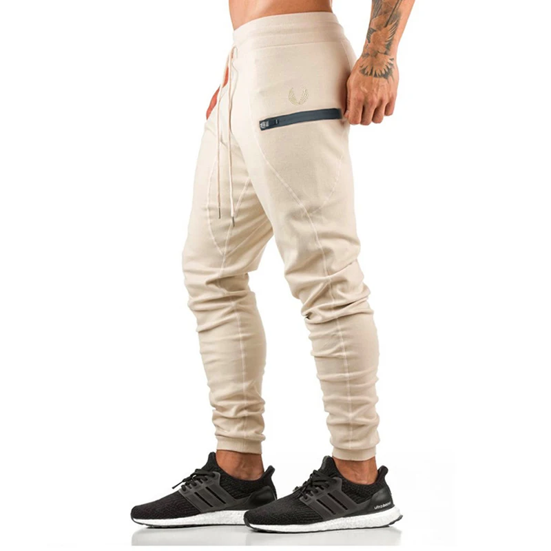 2019 весенние мужские брюки для спортзала хлопковые свободные спортивные бега