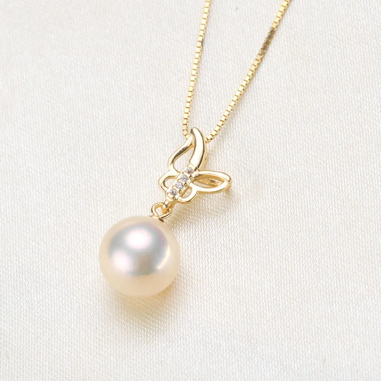 

Mini Butterfly Pearl Pendant Holder S925 Sterling Silver Pearl Pendant Jewelry Findings Silver&Gold Color 6Pcs/Lot