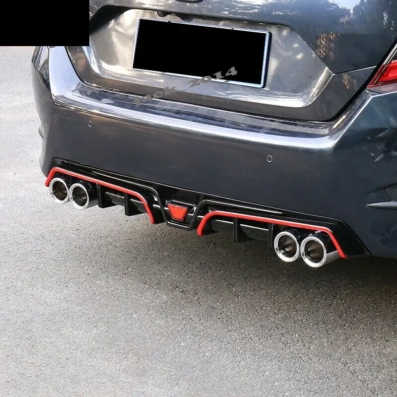 Подходит для Honda Civic 10th черный вытяжной диффузор заднего бампера запчасти