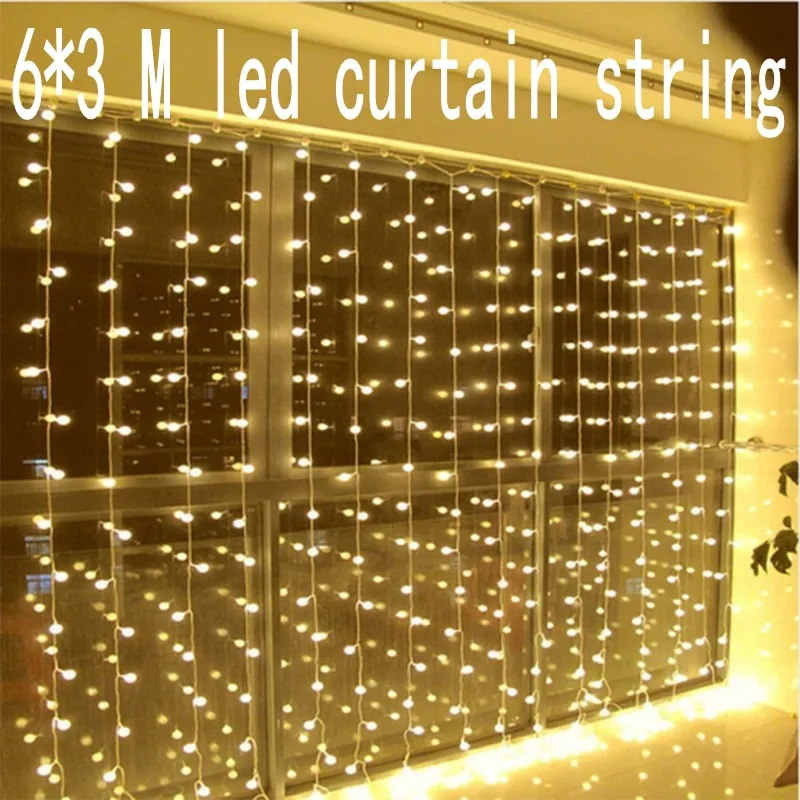 6x3 М 600 светодиодные гирлянды для сосульки, рождественские светодиодные гирлянды для свадебной вечеринки, гирлянды для наружной занавески, ... от AliExpress RU&CIS NEW