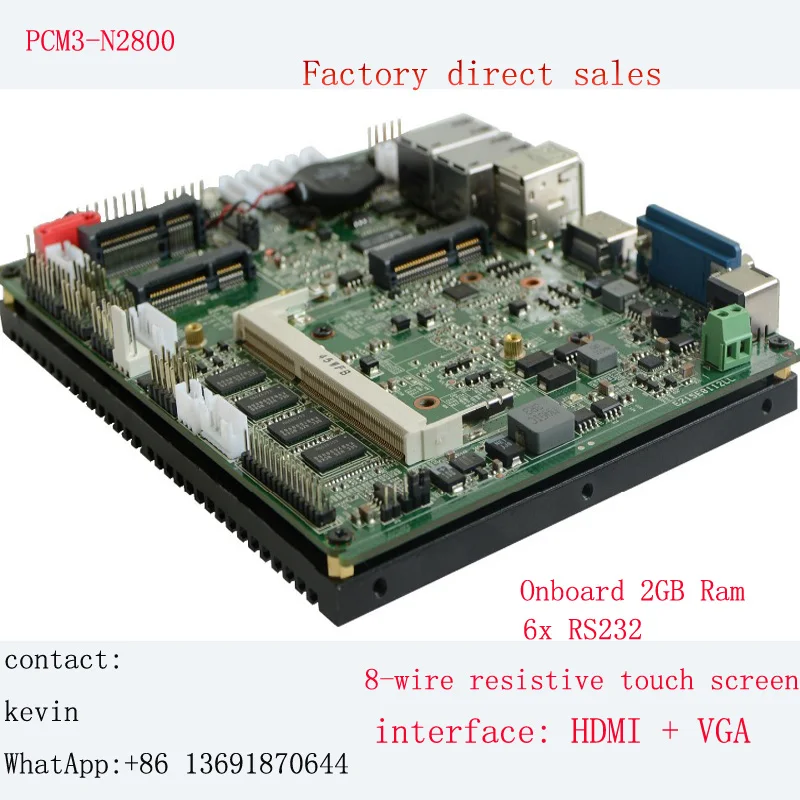 

Industrial Motherboard dual lan 6*RS232 & 2*Lan intel Atom N2800 processor fanless Main board 2*RJ45 Gigabit Ethernet
