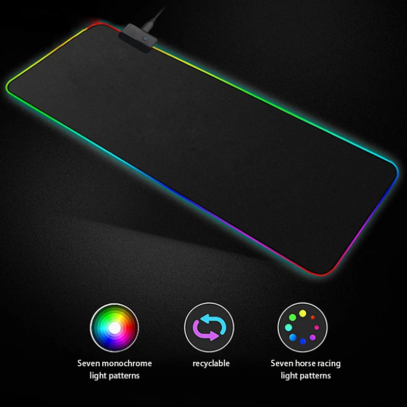 RGB коврик для мыши игровой большой XXL компьютерный XL геймерский коврики
