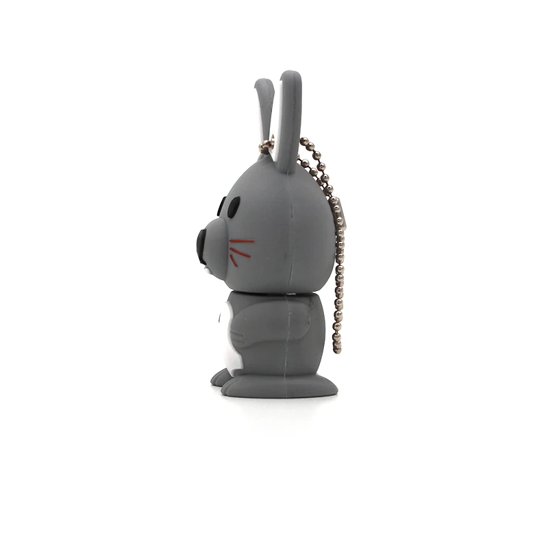 Популярный креативный мультяшный Мини милый серый кролик Usb флэш накопитель