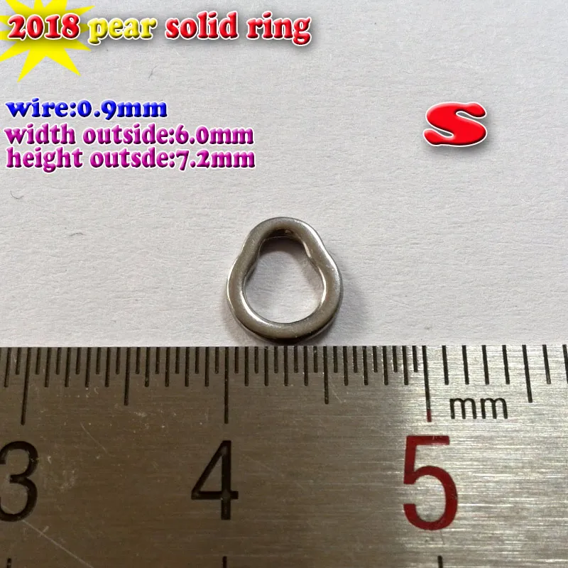 2020 for pear fishing solid ring best 304 stainless steel material size:SS S M L 500pcs/lot tool | Спорт и развлечения