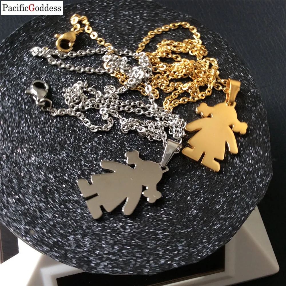 Девочка ожерелье кулон из нержавеющей стали подарок|pendant necklace|christmas necklacegift gifts |
