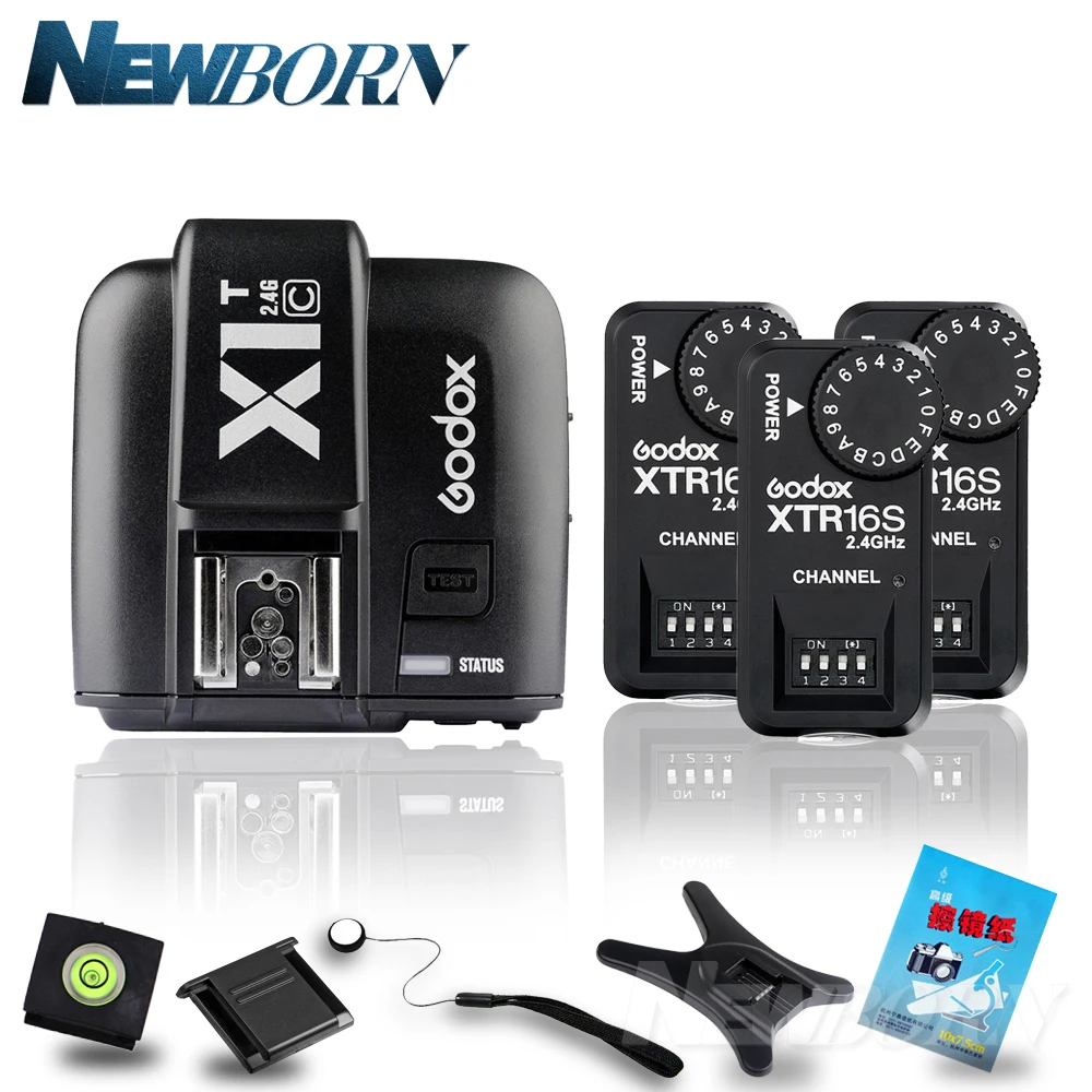 Godox X1T C TTL 2 4G беспроводной триггер для Canon + 3x XTR 16S флэш приемник godox